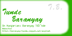 tunde baranyay business card